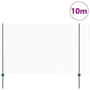 Vidaxl euro-hek met palen 10 x 1,6 m pvc-coated staal groen mesh - afbeelding 3