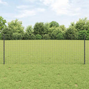 Vidaxl hek met paal grijs 0,8 x 10 m staal en pvc - afbeelding 1