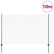 Vidaxl euro-hek met palen 10 x 1,5 m pvc-coated staal grijs mesh - afbeelding 3