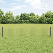 Vidaxl euro-hek met palen 10 x 0,4 m pvc-coated staal grijs mesh - afbeelding 1