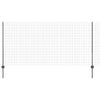 Vidaxl hek met paal grijs 1,2 x 10 m staal en pvc