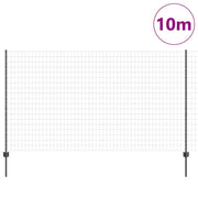 Vidaxl euro-hek met palen 10 x 1,4 m pvc-coated staal grijs mesh - afbeelding 3
