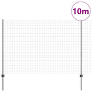 Vidaxl euro-hek met palen 10 x 1,6 m pvc-coated staal grijs mesh - afbeelding 3