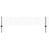 Vidaxl hek met paal grijs 0,4 x 10 m staal en pvc