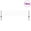 Vidaxl hek met paal grijs 0,4 x 10 m staal en pvc