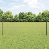 Vidaxl euro-hek met palen 25 x 0,8 m pvc-coated staal grijs mesh - afbeelding 1