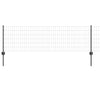 Vidaxl hek met paal grijs 0,6 x 25 m staal en pvc