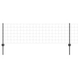 Vidaxl euro-hek met palen 25 x 0,6 m pvc-coated staal grijs mesh - afbeelding 2