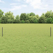 Vidaxl euro-hek met palen 10 x 0,4 m pvc-coated staal grijs mesh - afbeelding 1