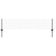 Vidaxl euro-hek met palen 10 x 0,4 m pvc-coated staal grijs mesh - afbeelding 2