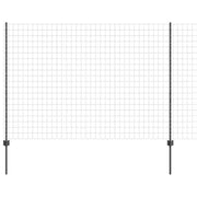 Vidaxl euro-hek met palen 10 x 1,6 m pvc-coated staal grijs mesh - afbeelding 2