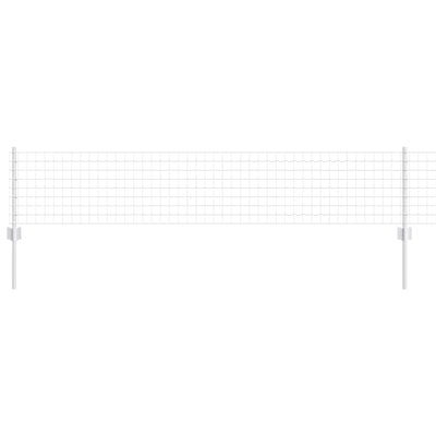 Vidaxl hek met paal zilver 0,4 x 10 m staal