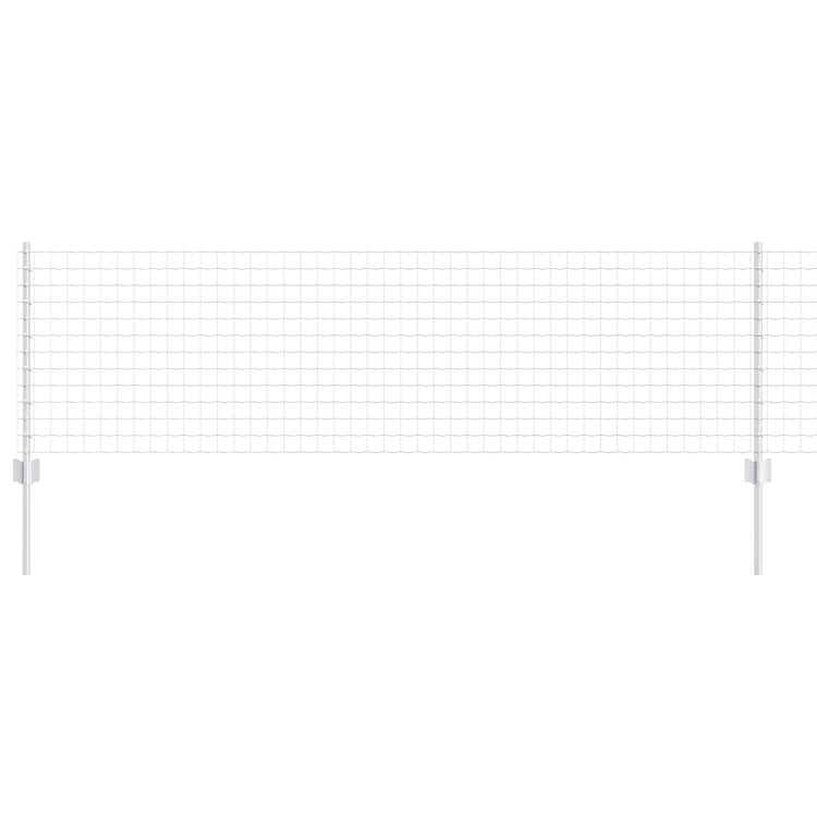 Vidaxl euro-hek met palen 10 x 0,6 m gegalvaniseerd staal mesh