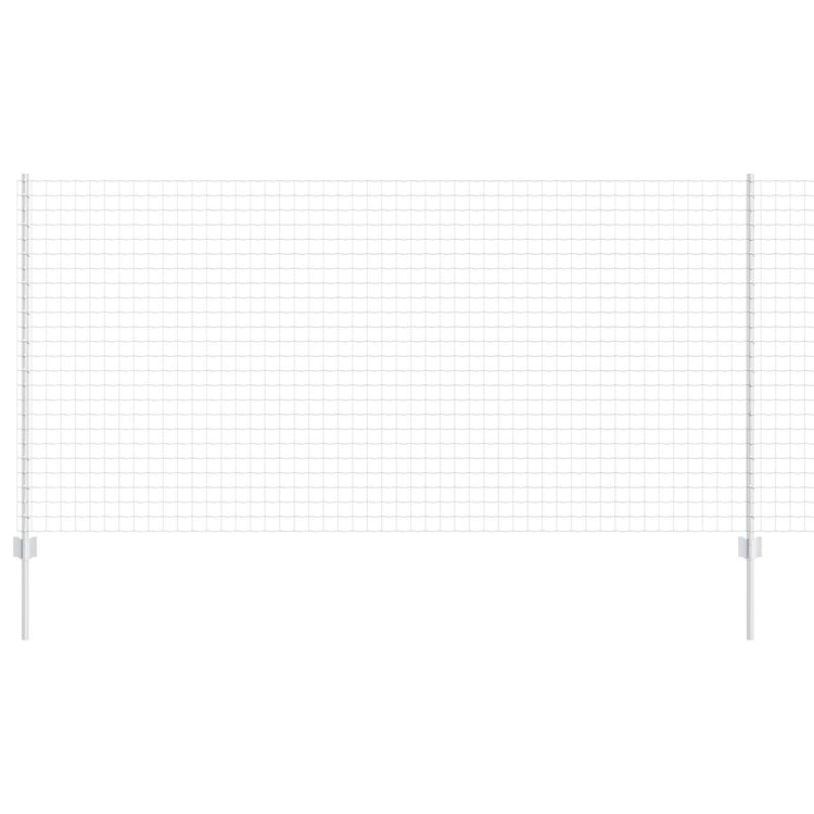 Vidaxl euro-hek met palen 10 x 1,2 m gegalvaniseerd staal mesh