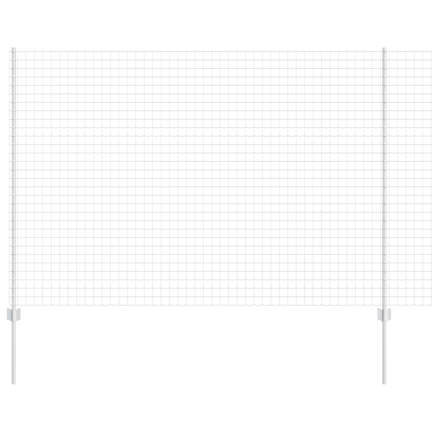 Vidaxl hek met paal zilver 1,5 x 10 m staal