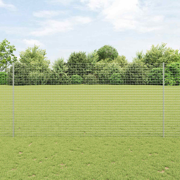 Vidaxl euro-hek met palen 10 x 1,6 m gegalvaniseerd staal mesh