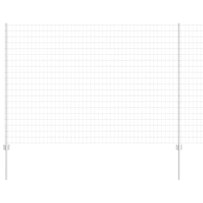 Vidaxl hek met paal zilver 1,6 x 10 m staal