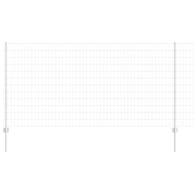 Vidaxl hek met paal zilver 1,2 x 10 m staal
