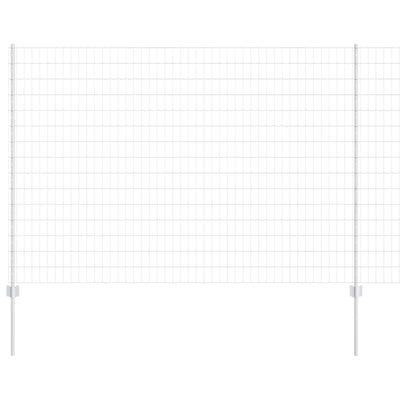 Vidaxl hek met paal zilver 1,6 x 10 m staal