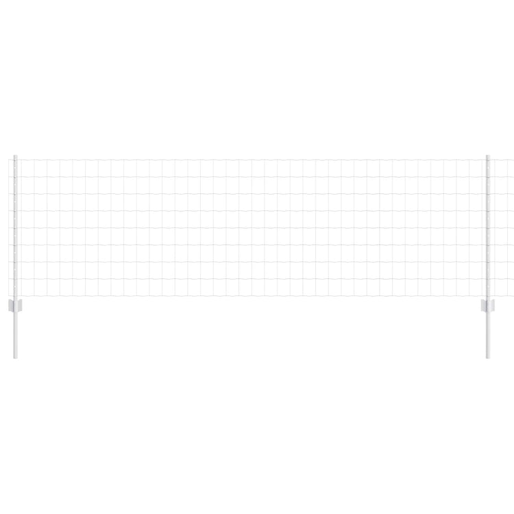 Vidaxl euro-hek met palen 10 x 0,8 m gegalvaniseerd staal mesh