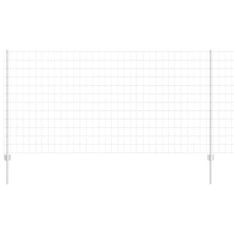 Vidaxl euro-hek met palen 10 x 1,2 m gegalvaniseerd staal mesh
