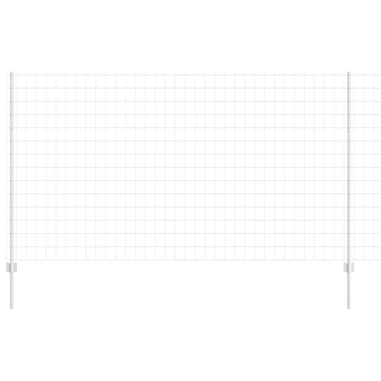 Vidaxl euro-hek met palen 10 x 1,4 m gegalvaniseerd staal mesh
