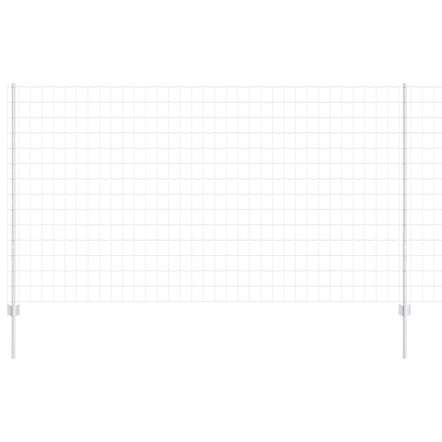 Vidaxl hek met paal zilver 1,4 x 10 m staal