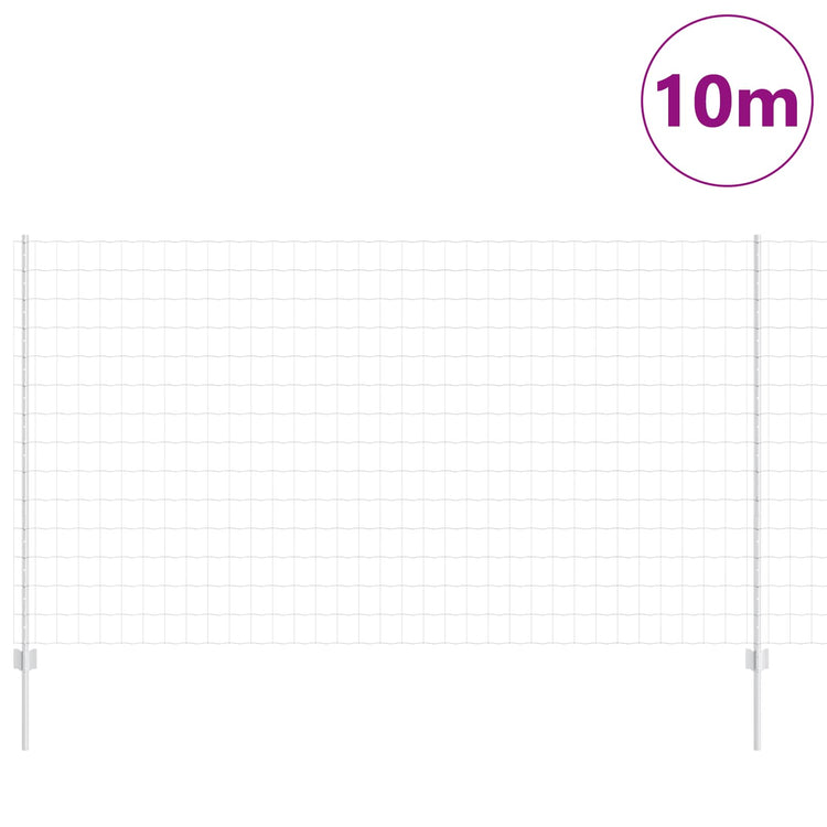 Vidaxl euro-hek met palen 10 x 1,4 m gegalvaniseerd staal mesh