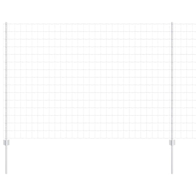 Vidaxl hek met paal zilver 1,5 x 10 m staal
