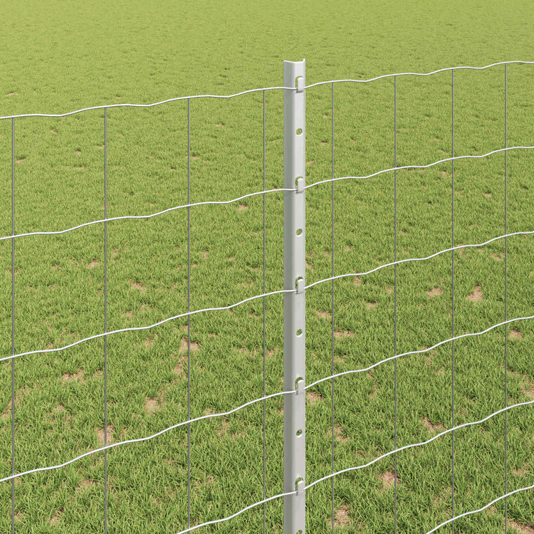 Vidaxl euro-hek met palen 10 x 1,6 m gegalvaniseerd staal mesh