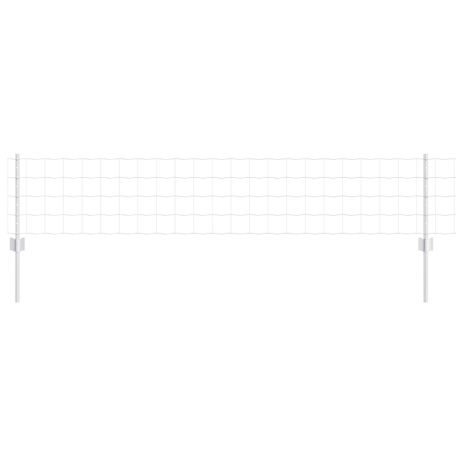 Vidaxl hek met paal zilver 0,4 x 10 m staal
