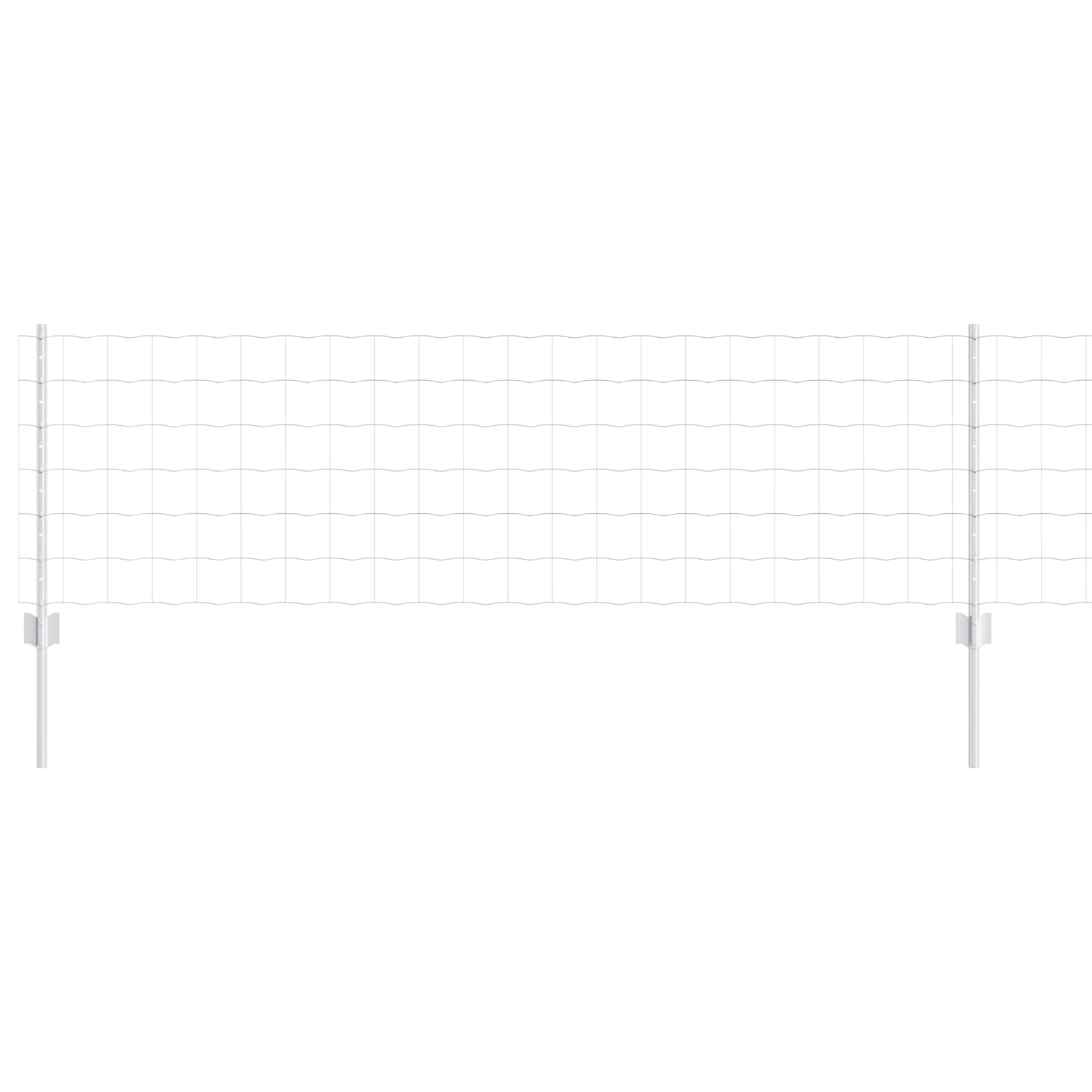 Vidaxl hek met paal zilver 0,6 x 10 m staal