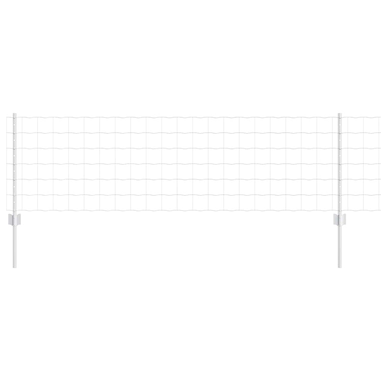 Vidaxl euro-hek met palen 10 x 0,6 m gegalvaniseerd staal mesh