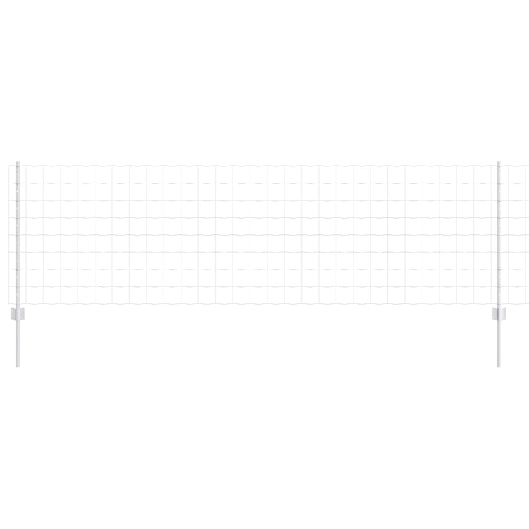 Vidaxl euro-hek met palen 10 x 0,8 m gegalvaniseerd staal mesh