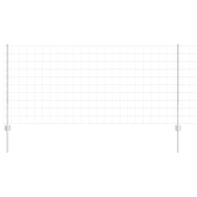 Vidaxl hek met paal zilver 1 x 10 m staal