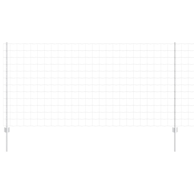 Vidaxl euro-hek met palen 10 x 1,2 m gegalvaniseerd staal mesh