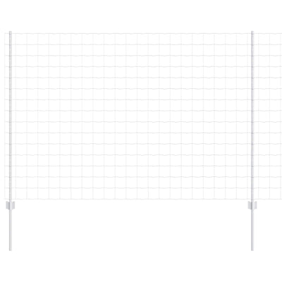Vidaxl hek met paal zilver 1,6 x 10 m staal