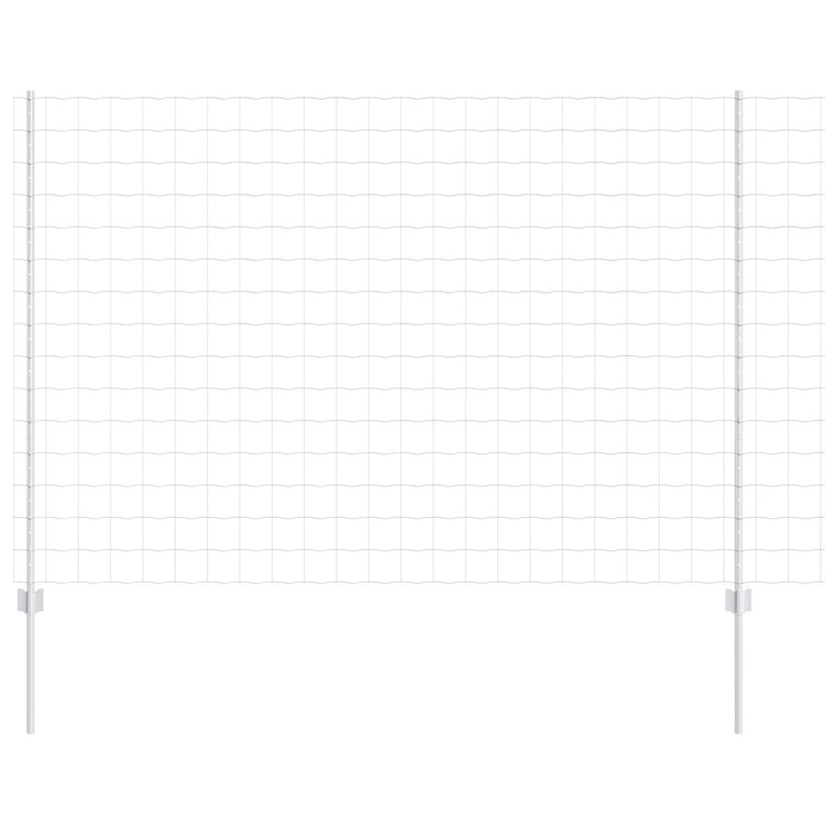 Vidaxl euro-hek met palen 10 x 1,6 m gegalvaniseerd staal mesh