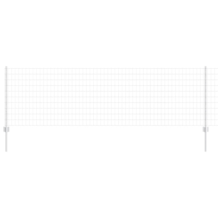 Vidaxl euro-hek met palen 25 x 0,8 m gegalvaniseerd staal mesh