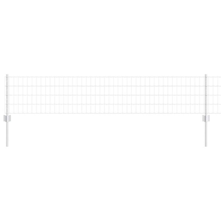 Vidaxl euro-hek met palen 25 x 0,4 m gegalvaniseerd staal mesh
