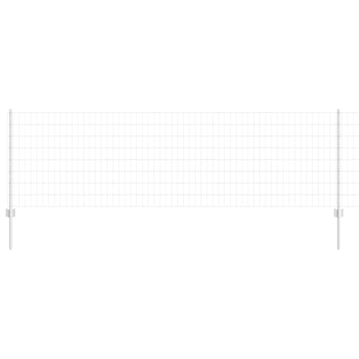 Vidaxl hek met paal zilver 0,8 x 25 m staal