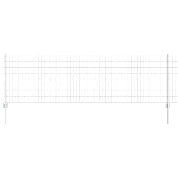 Vidaxl euro-hek met palen 25 x 0,8 m gegalvaniseerd staal mesh