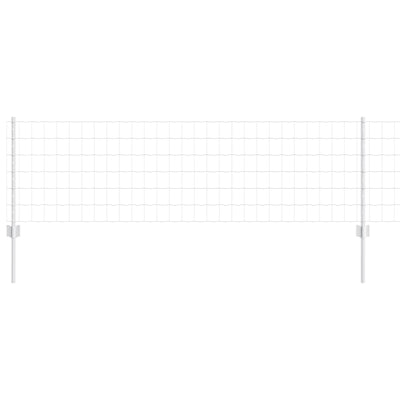 Vidaxl hek met paal zilver 0,6 x 25 m staal