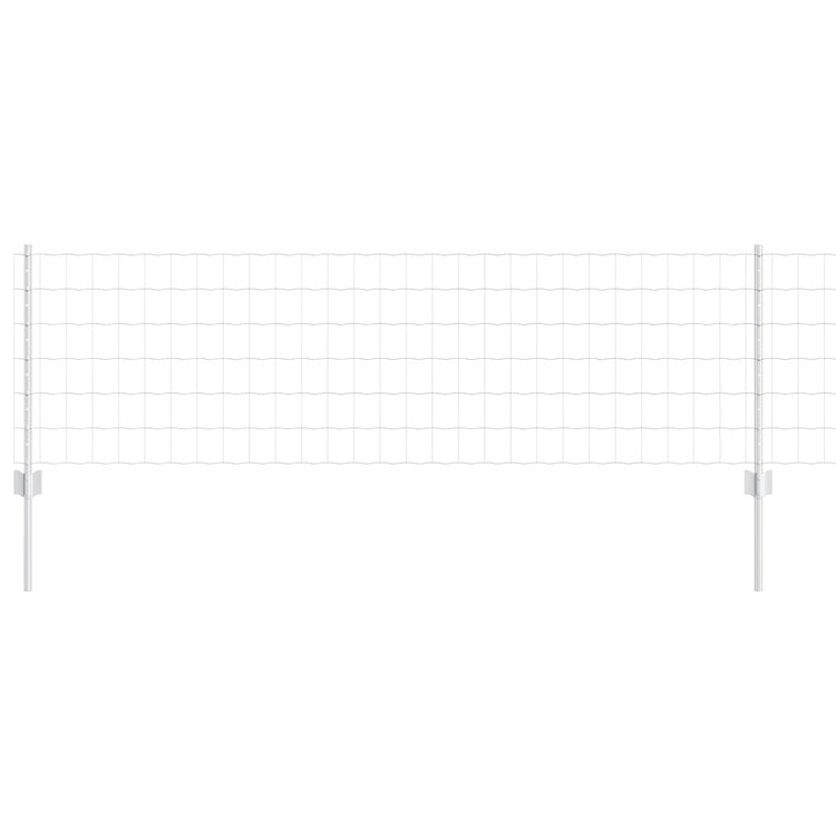 Vidaxl euro-hek met palen 25 x 0,6 m gegalvaniseerd staal mesh