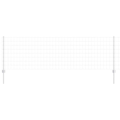 Vidaxl hek met paal zilver 0,8 x 25 m staal