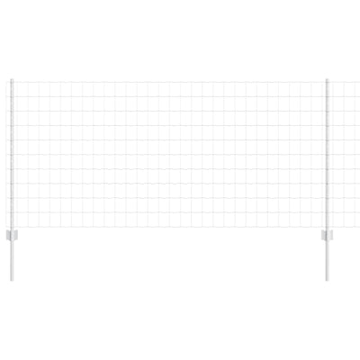 Vidaxl hek met paal zilver 1 x 25 m staal