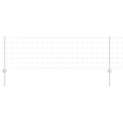 Vidaxl hek met paal zilver 0,6 x 25 m staal