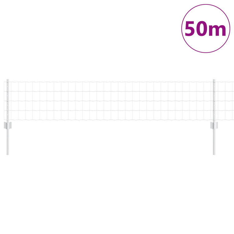 Vidaxl euro-hek met palen 50 x 0,4 m gegalvaniseerd staal mesh