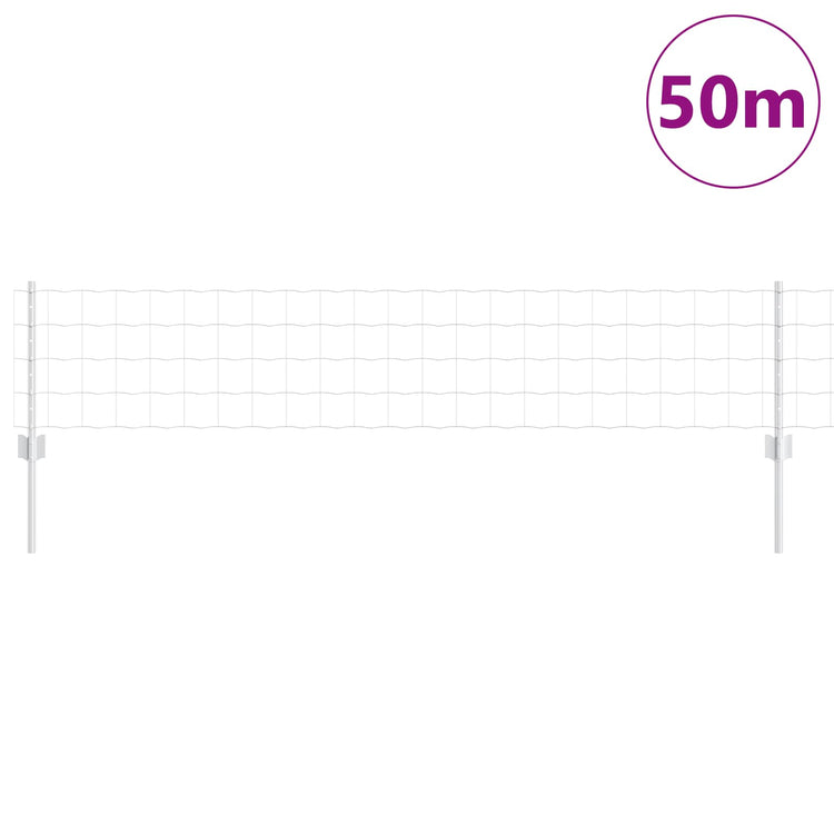 Vidaxl euro-hek met palen 50 x 0,4 m gegalvaniseerd staal mesh