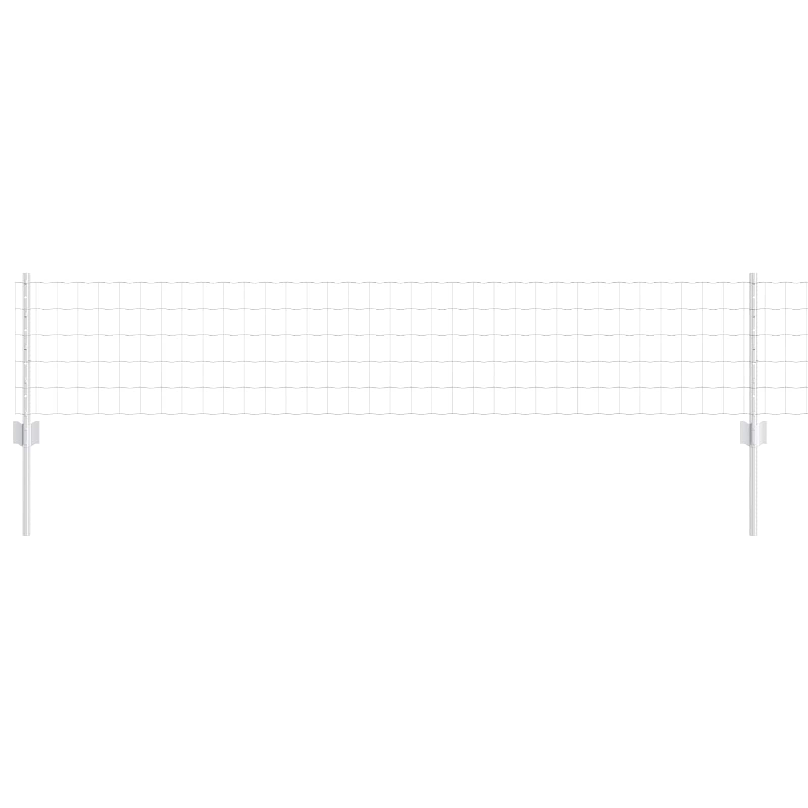 Vidaxl hek met paal zilver 0,4 x 10 m staal